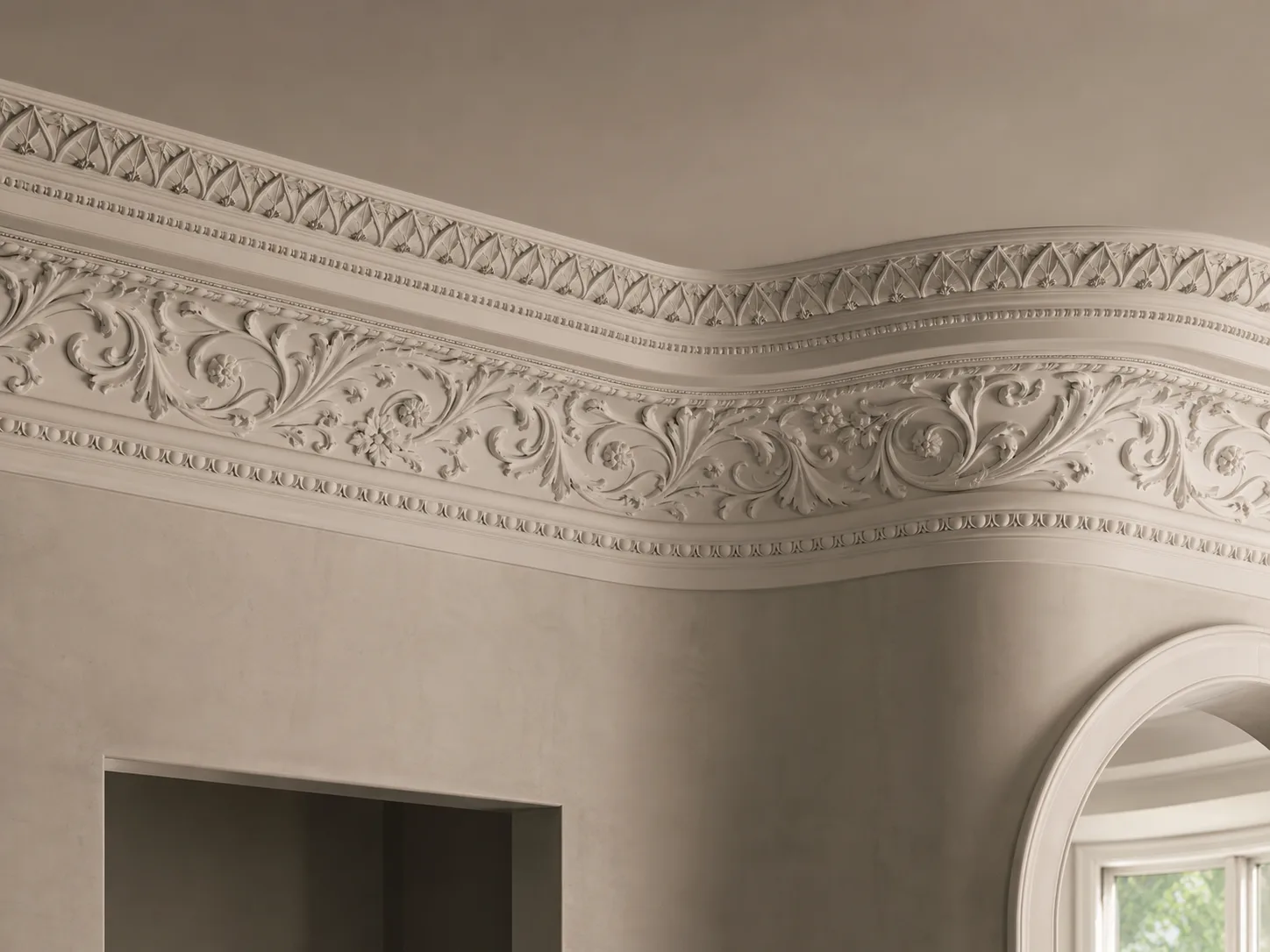 Tiles, cornices and architectural ornaments