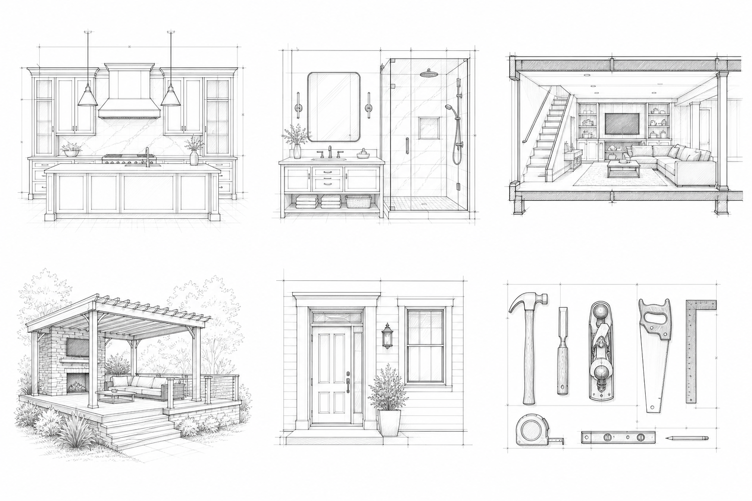 Croquis des services Fenêtres et portes